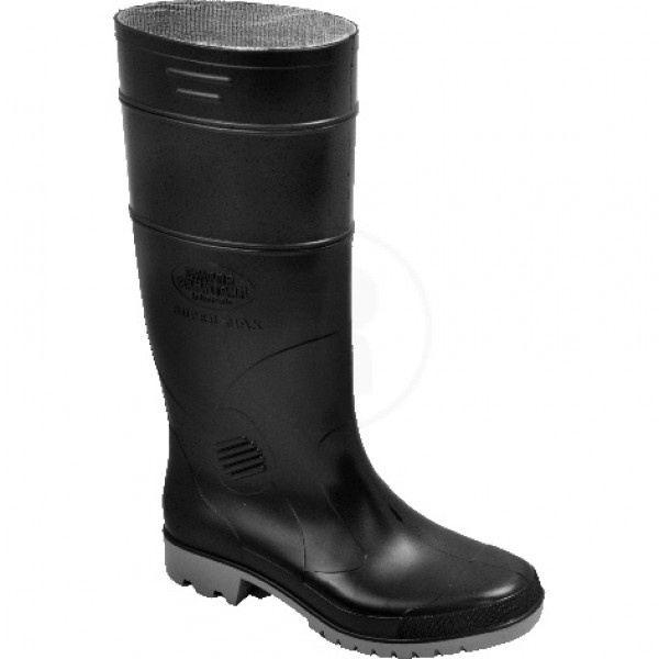 Bota Negra De Pvc Sin Puntera Calzado de Protección Listado de