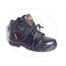 Botin Cuero Box Suela Pvc Negro Sin Puntera