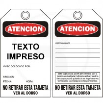 Tarjeta de atencion