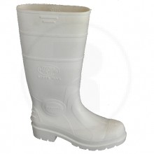 Bota  Blanca Pvc Con Puntera y Plantilla