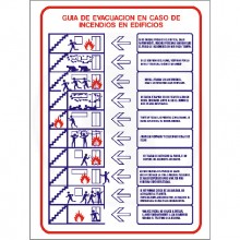 Cartel guia de evacuacion  25-145