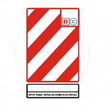 Chapa baliza p/extintores (BC) 2 colores 9-5