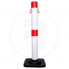 Poste Demarcatorio(Bm) 110Cm  Blanco/Rojo