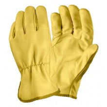 Descarne - Guantes - Guante de cuero amarillo puño corto reforzado -  Productos - Seguridad SRL - Elementos de Seguridad Industrial