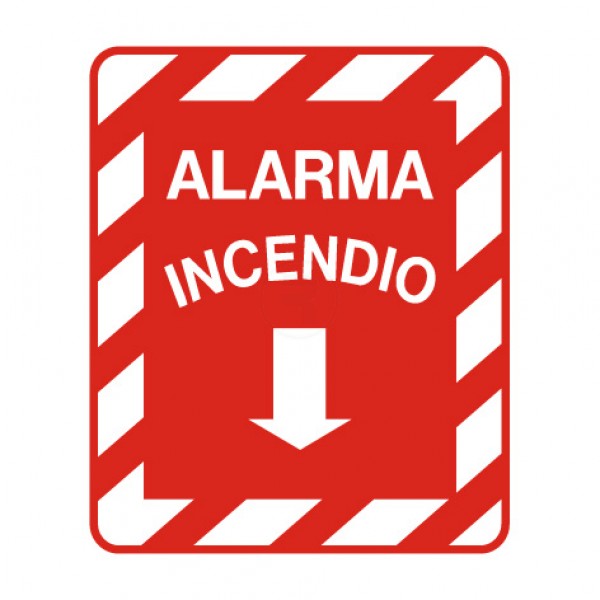 Cartel alarma de incendio 9-52